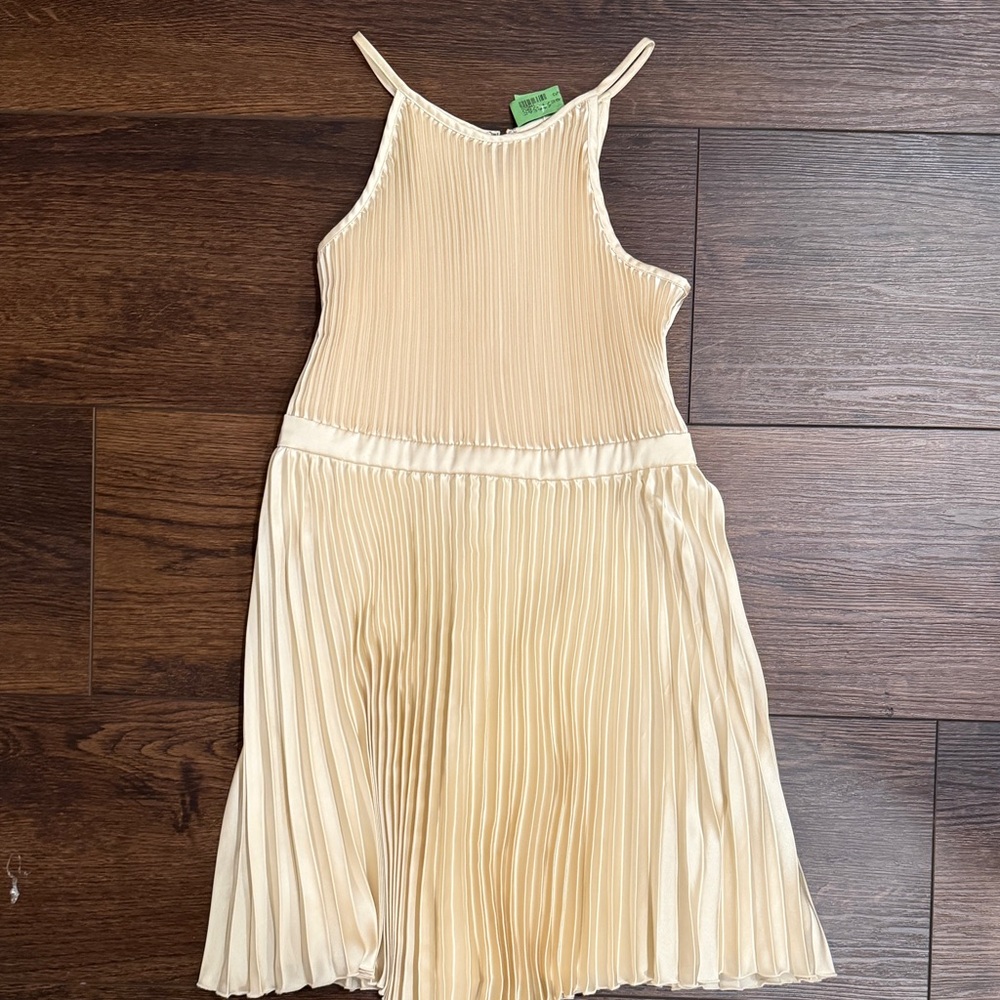 Abercrombie & Fitch Cream Pleated Kids Dress Sz 11/12